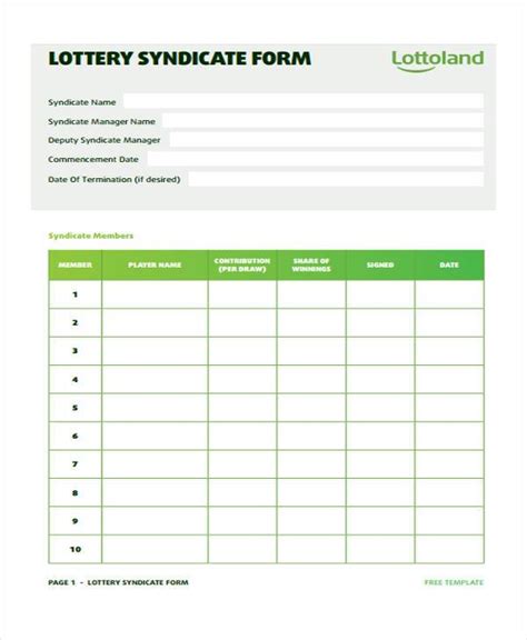 national lottery syndicate pack|national lottery syndicate form pdf.